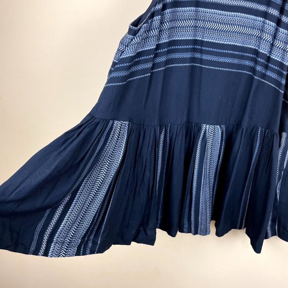 Gibson & Latimer Black Boho Swing Sleeveless Top M - Picture 2 of 8